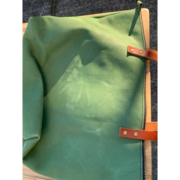 Portland Leather Goods Tote Bag succulent Zipper Top Shoulder tandles Bag plg - Picture 3 of 8